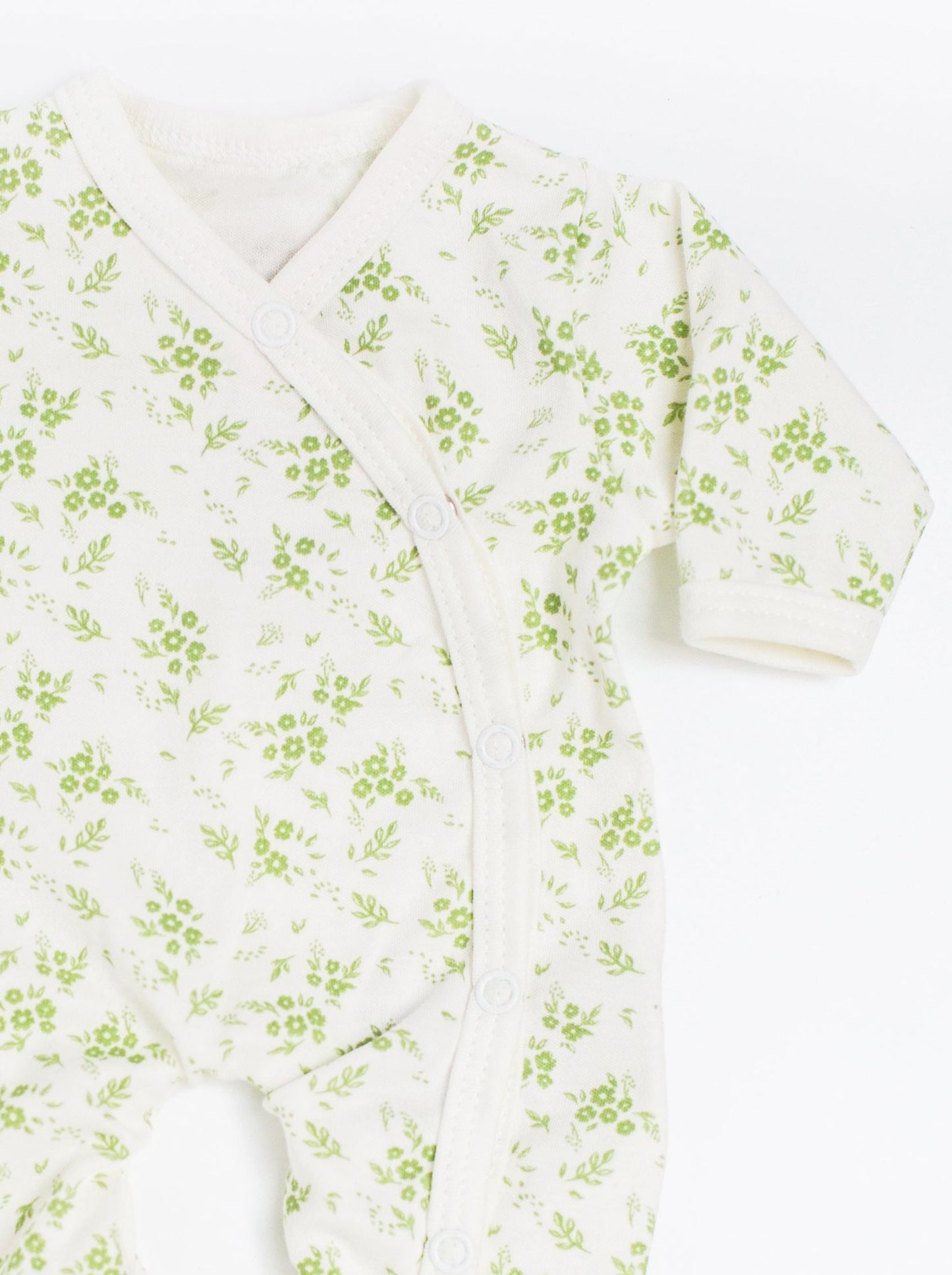 Preemie Sleepsuit, Apple Floral, Premium 100% Organic Cotton Tiny & Small