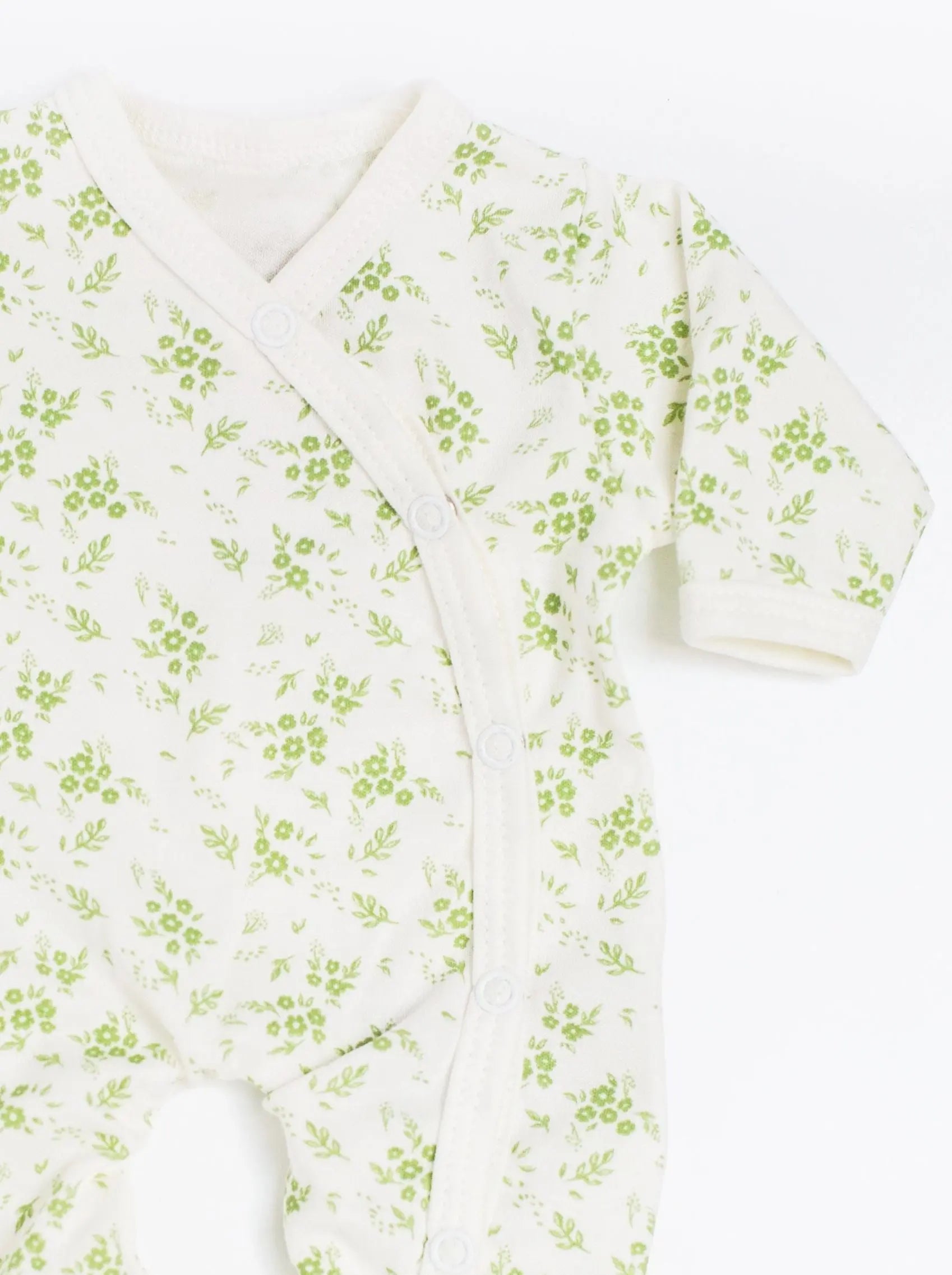 Preemie Sleepsuit, Apple Floral, Premium 100% Organic Cotton Tiny & Small