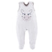 Early Baby Footed Dungarees, Cute Zebra Design - Grey Dungaree EEVI 