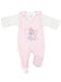 Early Baby Top & Bunny Footed Dungarees Set - Pink Dungaree EEVI 