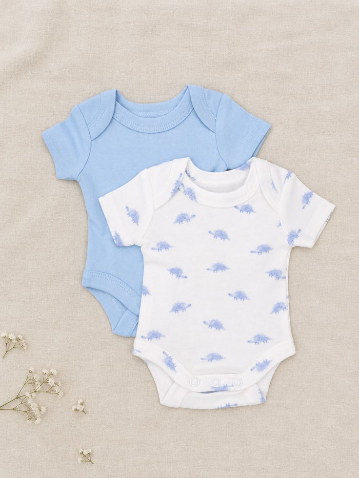 Premature baby Vest 2 pack, Dino & Blue