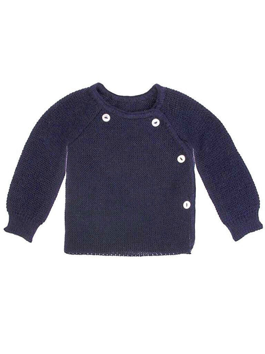 Knitted Navy Cardigan La Manufacture de Layette