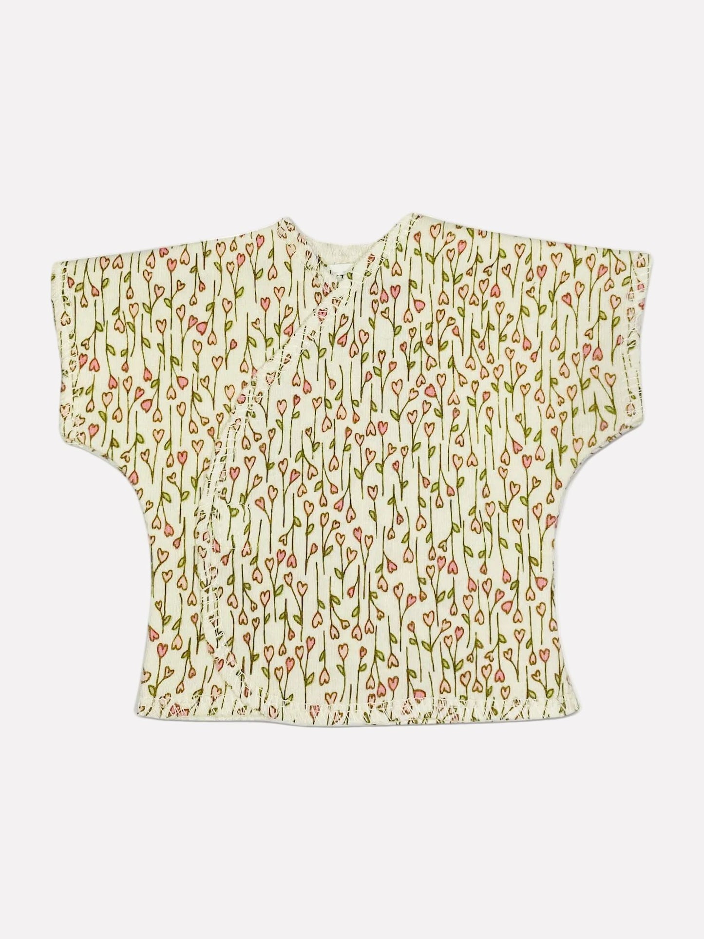 Floral Heart Print Short Sleeve Shirt Top / T-shirt Little Mouse Baby Clothing & Gifts 