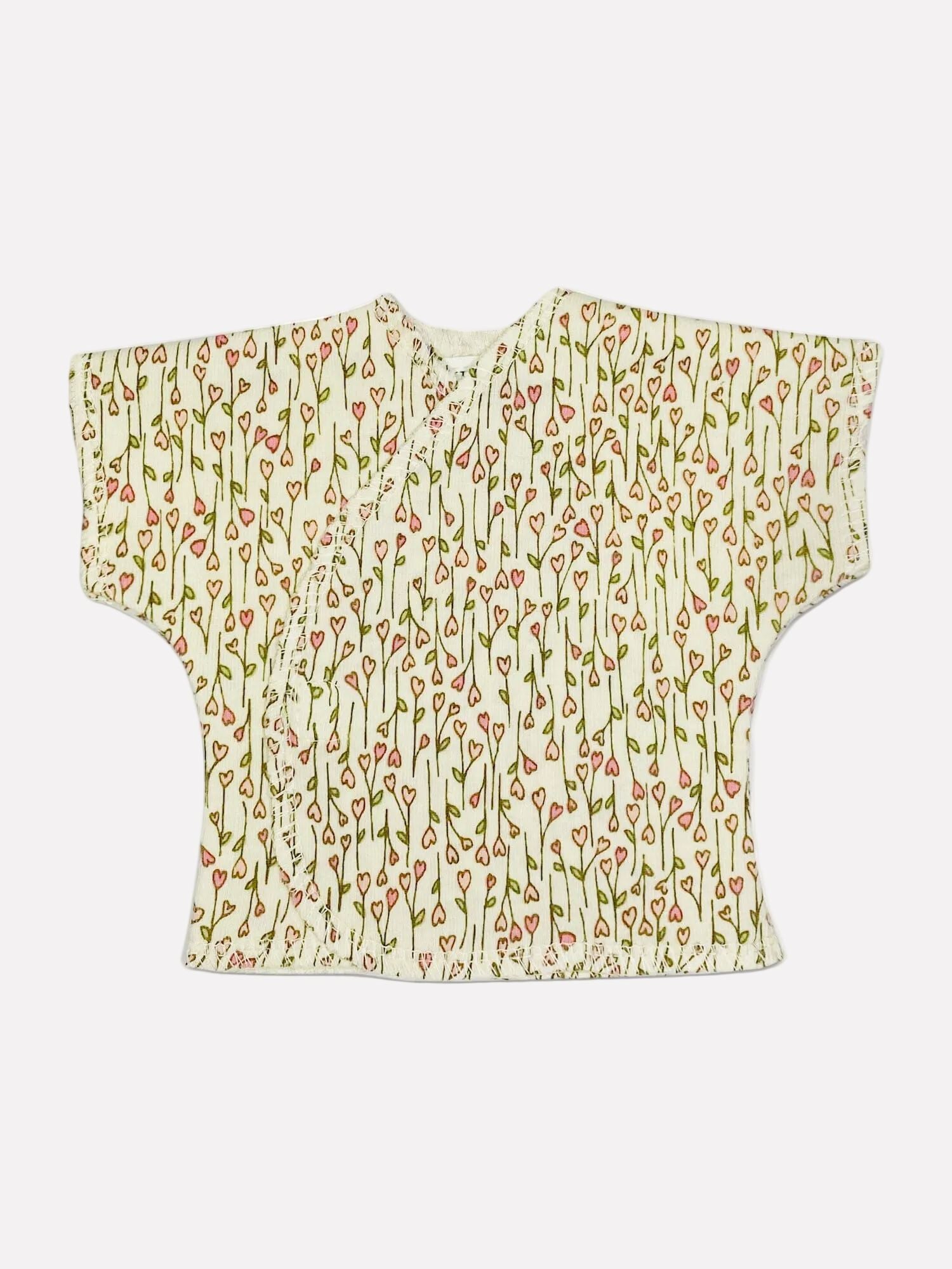 Floral Heart Print Short Sleeve Shirt Top / T-shirt Little Mouse Baby Clothing & Gifts 