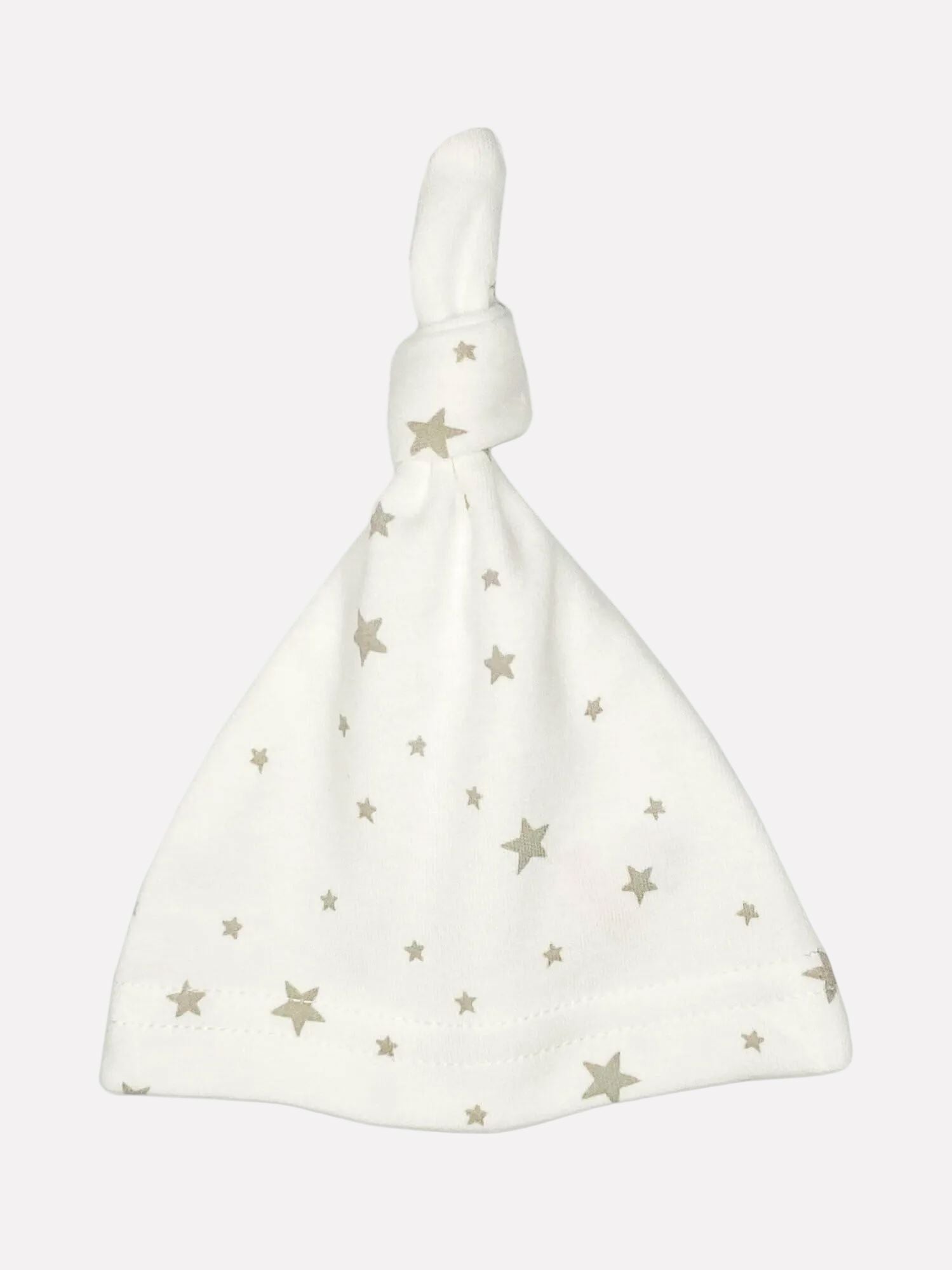 Cream Grey Stars Knotted Premature Baby Hat Hat Little Mouse Baby Clothing & Gifts 
