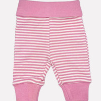 Organic Cotton Pink Thin Stripe Trousers Trousers / Leggings Fixoni 