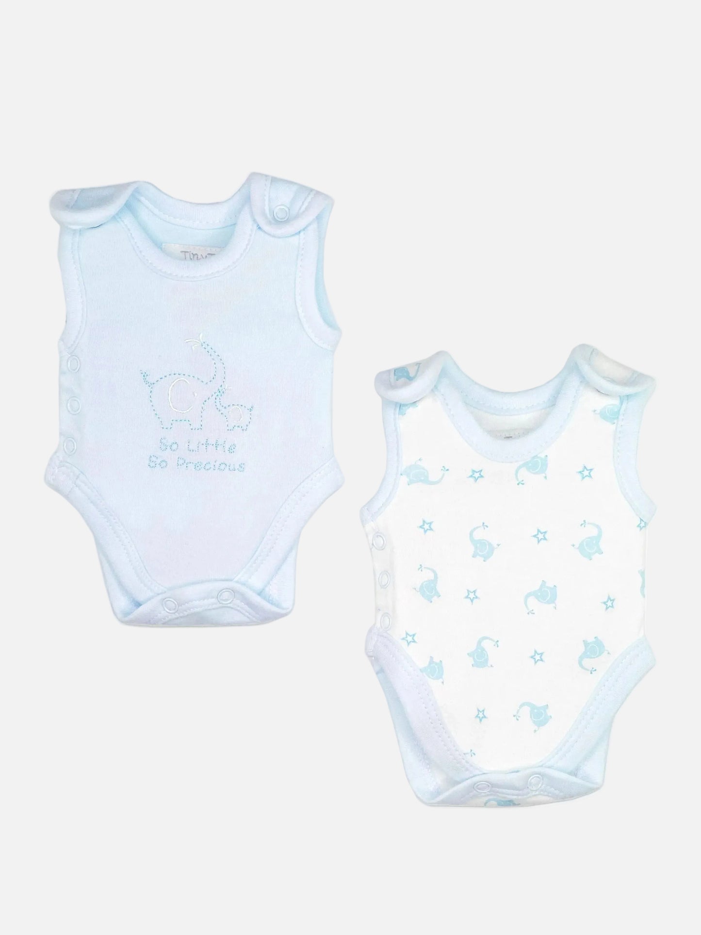 2 Pack Incubator Vests - Blue Elephant & Star Tiny Tots