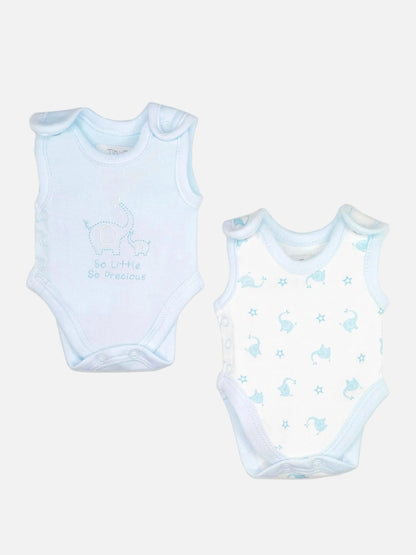 2 Pack Incubator Vests - Blue Elephant & Star Tiny Tots