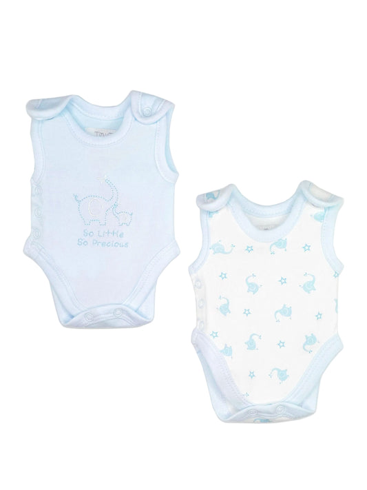 2 Pack Incubator Vests - Blue Elephant & Star Tiny Tots