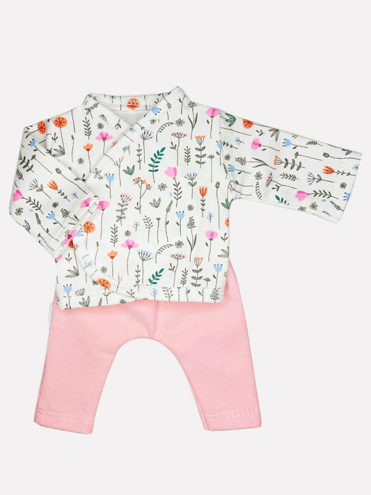 Top & Trouser Set, Wildflowers & Pink Top & Trousers Little Lucas 