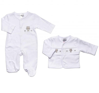 "Teddy" Smocked 2 Piece Set Outfit Just too Cute 