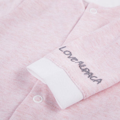 Early Baby Long Sleeved Top, "Love Alpaca" Embroidery - Pink Top / T-shirt EEVI 