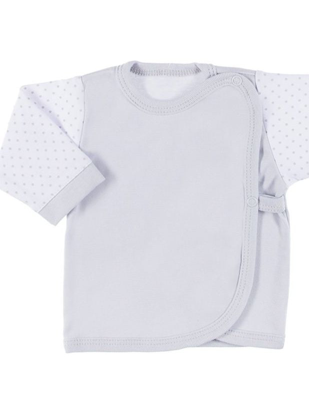 Early Baby Wraparound Top, Grey EEVI