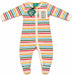 Little Green Radicals Striped Organic Newborn Baby Babygrow