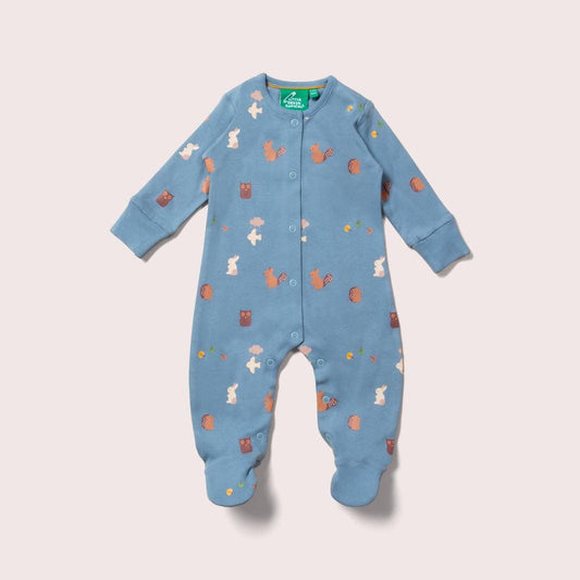 Little Green Radicals Woodland Folk Organic Premature Baby Babygrow