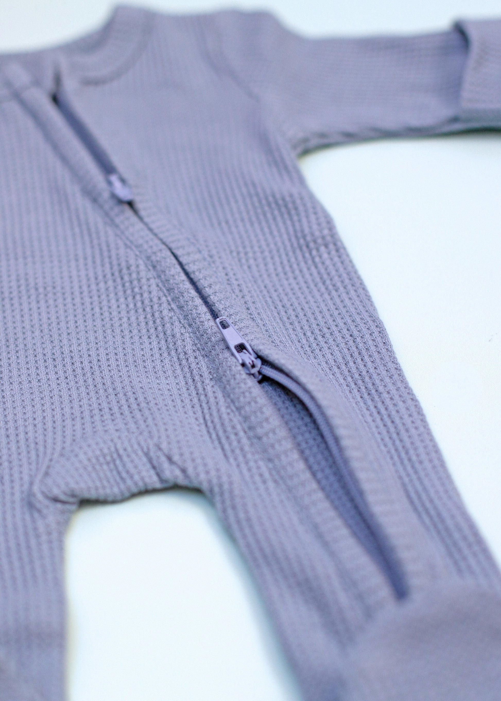 Zipped Premature Baby Sleepsuit, Fold-Over Mitts - Blue Sleepsuit / Babygrow Little Dreamer 