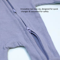 Zipped Premature Baby Sleepsuit, Fold-Over Mitts - Blue Sleepsuit / Babygrow Little Dreamer 