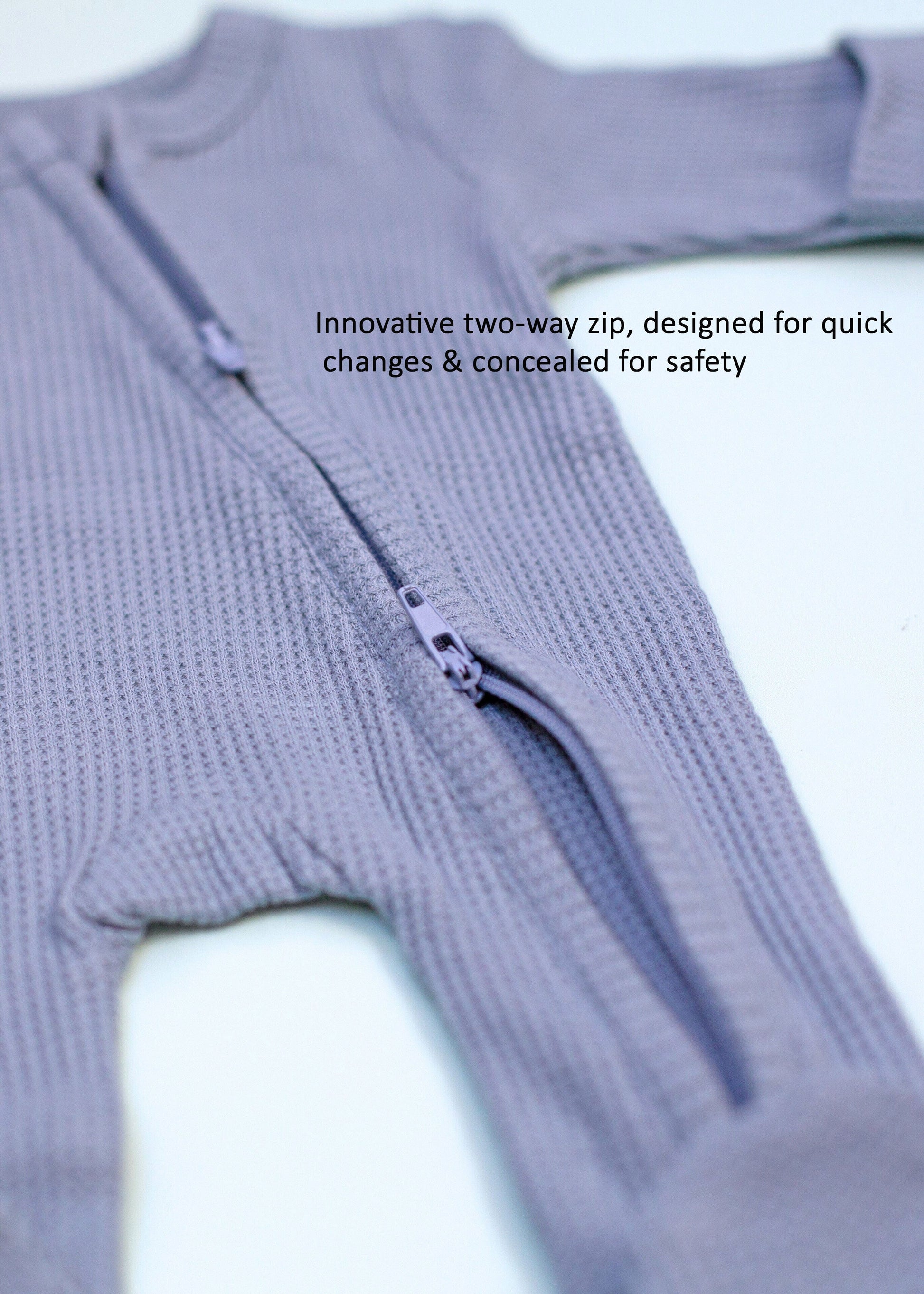 Zipped Premature Baby Sleepsuit, Fold-Over Mitts - Blue Sleepsuit / Babygrow Little Dreamer 