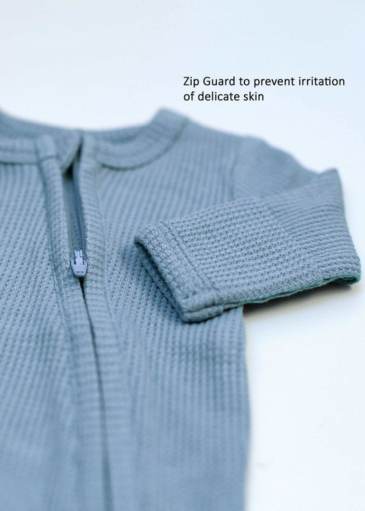 Zipped Premature Baby Sleepsuit, Fold-Over Mitts - Blue Sleepsuit / Babygrow Little Dreamer 
