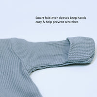Zipped Premature Baby Sleepsuit, Fold-Over Mitts - Blue Sleepsuit / Babygrow Little Dreamer 