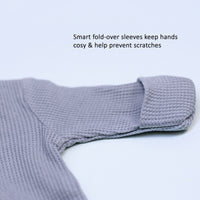 Zipped Premature Baby Sleepsuit, Fold-Over Mitts - Blue Sleepsuit / Babygrow Little Dreamer 
