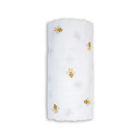 Bees - Muslin Swaddle, 100 x 100 cm Swaddle Blanket Lulujo 