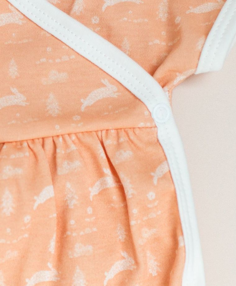 Dress, Leaping Bunnies, Premium 100% Organic Cotton Tiny & Small