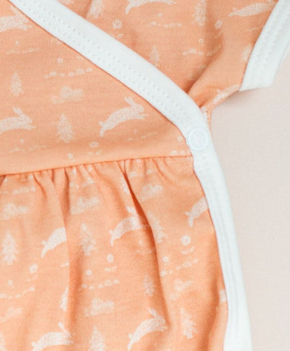 Dress, Leaping Bunnies, Premium 100% Organic Cotton Tiny & Small