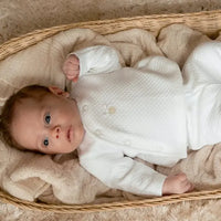 White Waffle Tiny Baby - Four Piece Set Outfit Mintini Baby 