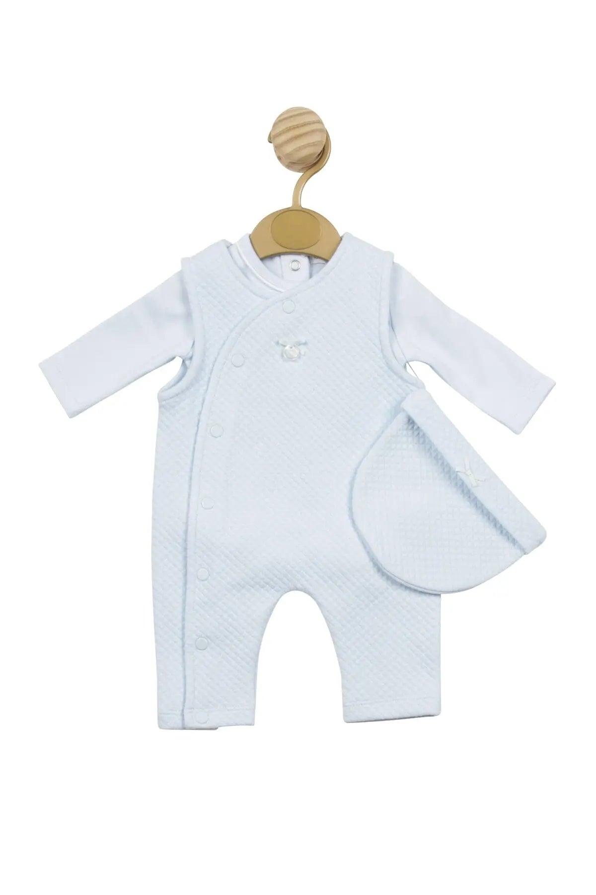 Blue Waffle Tiny Baby - Four Piece Set Outfit Mintini Baby 