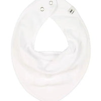 Organic Cotton Scarf Bib - White Dribble Bib Pippi 