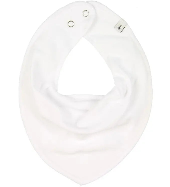 Organic Cotton Scarf Bib - White