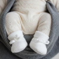 White Knitted Booties