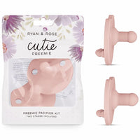 Ryan & Rose Cutie Preemie Tiny & Stage 1 Pacifier/Dummy - Kit (Blush) Pacifier Ryan & Rose 