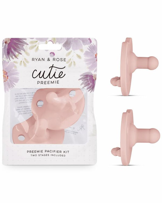 Ryan & Rose Cutie Preemie Tiny & Stage 1 Pacifier/Dummy - Kit (Blush) Pacifier Ryan & Rose 