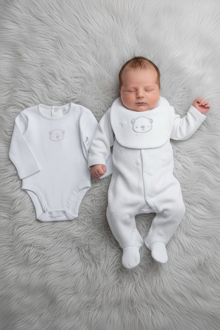 Teddy Textured Layette Set Set Rock a Bye Baby 