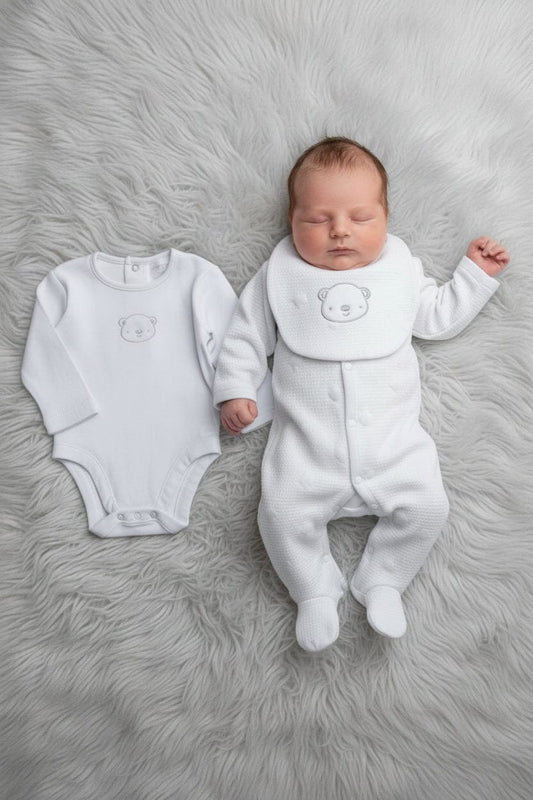 Teddy Textured Layette Set Set Rock a Bye Baby 