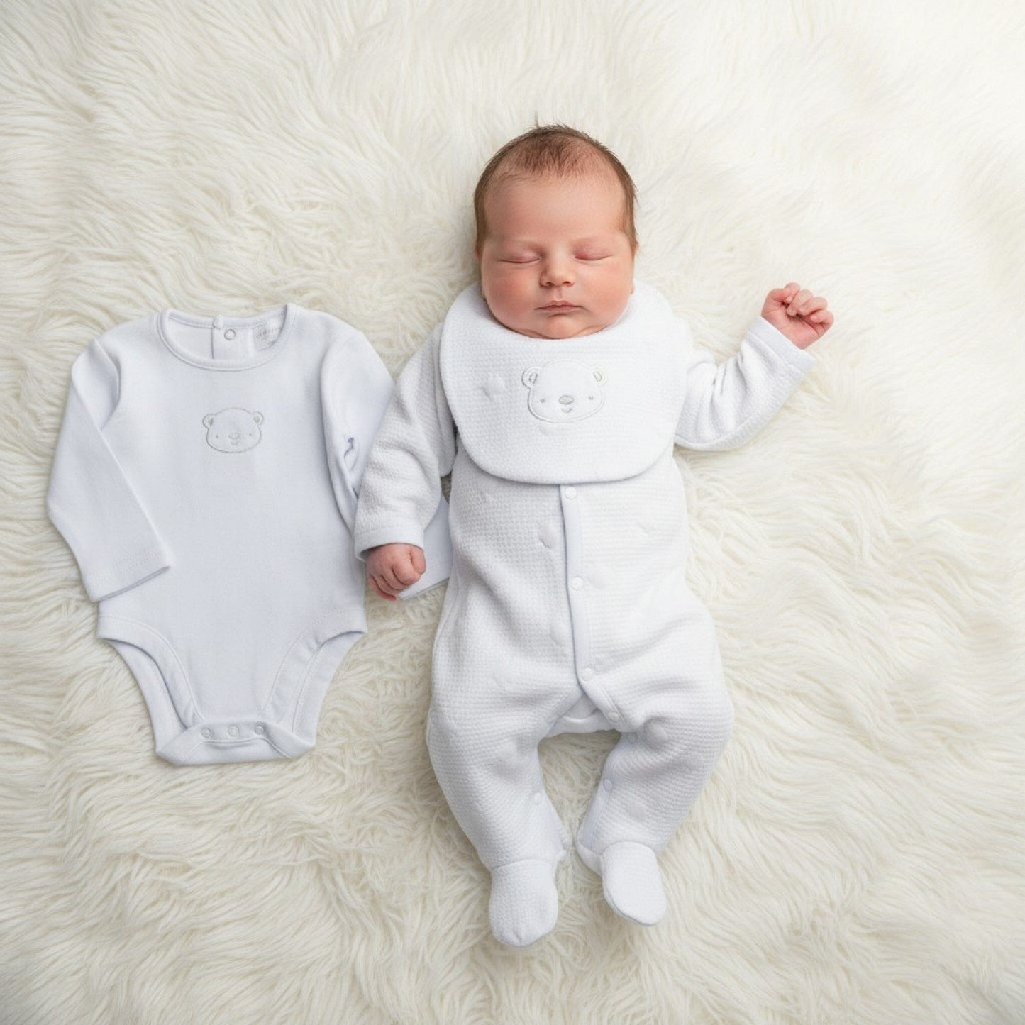 Teddy Textured Layette Set Set Rock a Bye Baby 