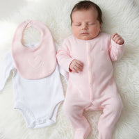 Heart Textured Layette Set Set Rock a Bye Baby 