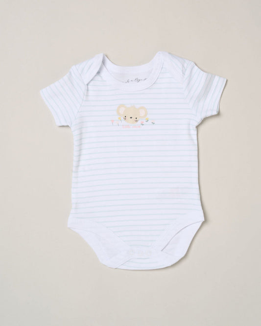 "Hello Baby" Mouse and Balloon 5 Piece Layette Gift Set - 3 sizes. Set Rock a Bye Baby 