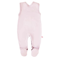 Early Baby Footed Dungarees, Embroidered Bunny Design - Pink Dungaree EEVI 