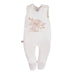 Early Baby Footed Dungarees, Embroidered Puppy Design - Cream Dungaree EEVI 