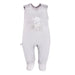 Early Baby Footed Dungarees, Embroidered Lamb Design - Grey Dungaree EEVI 