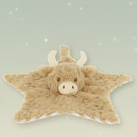 Cuddly Highland Cow Blanket 32cm - 100% Recycled Comforter Keel Toys 