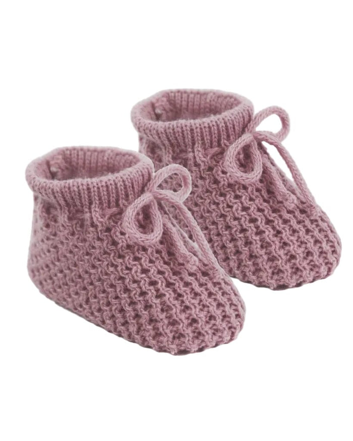 Dusky Pink Tiny Baby Booties