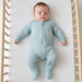 Sage Green Ribbed Sleepsuit - 100% Cotton Sleepsuit / Babygrow Soft Touch 