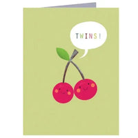 Cards & Message Cards & Gift Wrap Little Mouse Baby Clothing & Gifts Twins - Mini Cherries 