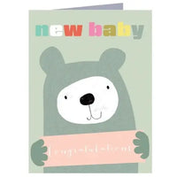 Cards & Message Cards & Gift Wrap Little Mouse Baby Clothing & Gifts Mini New Baby Bear 