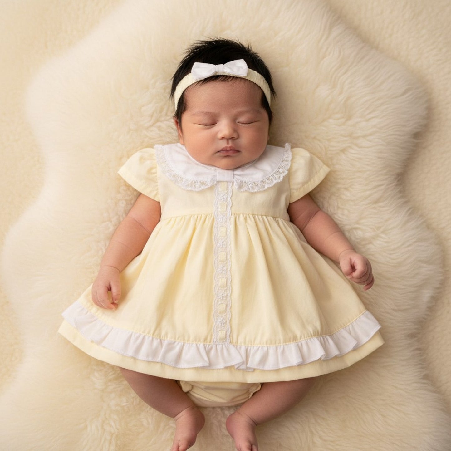Premature "Lace and Bows" Dress Set