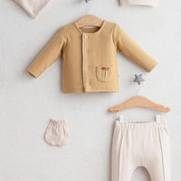 5 Piece Mustard Layette Set Tongs 